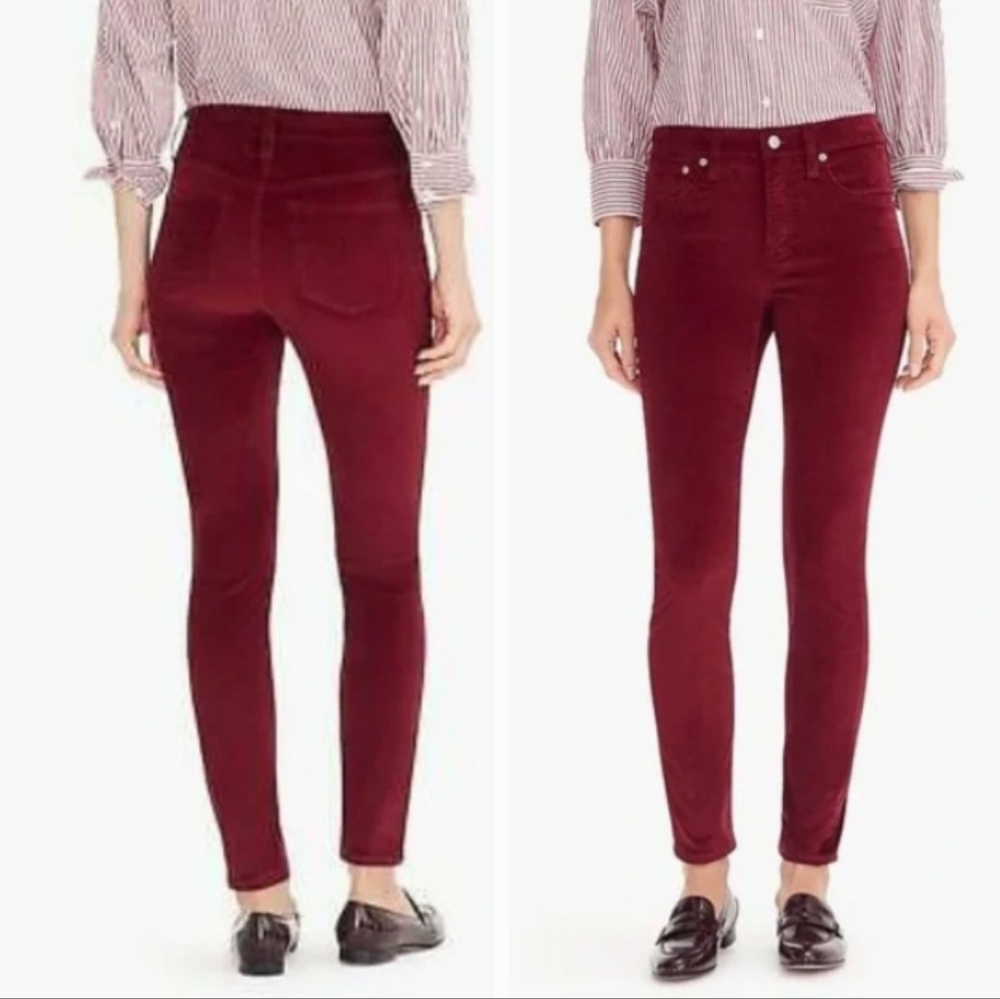 J Crew toothpick velvet jeans size 30